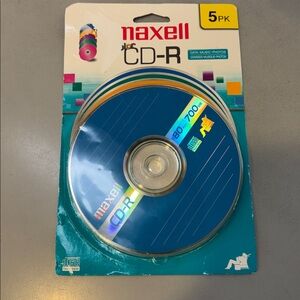 𝅺🦄 Maxell CD-R 5 Pack NWT